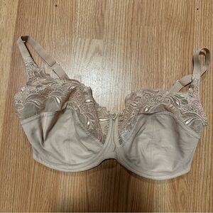 Panache super bra 36G nude underwire lace bra